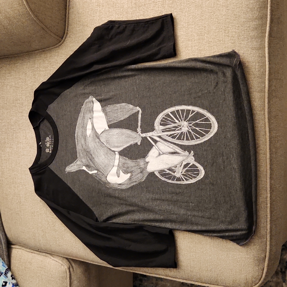 Cycling Orca Raglan T-shirt